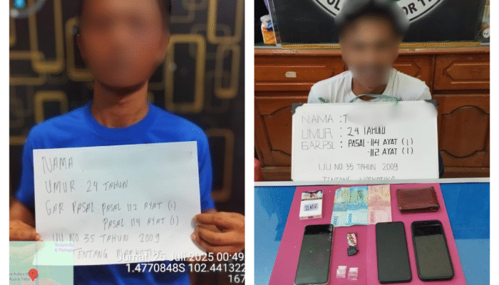 Gagal Selundupkan Sabu ke Lapas, Dua Pelaku Diciduk Satresnarkoba Polres Tebo Jambi