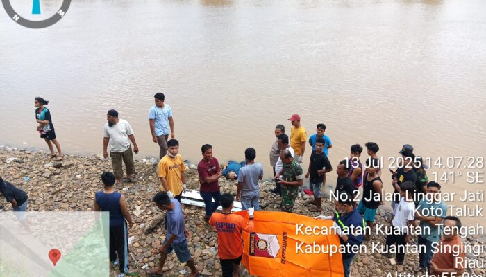 Jasad Pria Ditemukan Mengapung di Sungai Kuansing: Polisi Sebut Korban Alami Gangguan Mental Sejak Kecil
