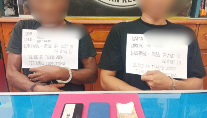 Satresnarkoba Polres Tebo Jambi Tangkap Dua Pengedar Sabu di Kecamatan Sumay