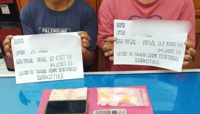Satresnarkoba Polres Tebo Jambi Amankan Dua Pengedar Sabu di Tengah Ilir
