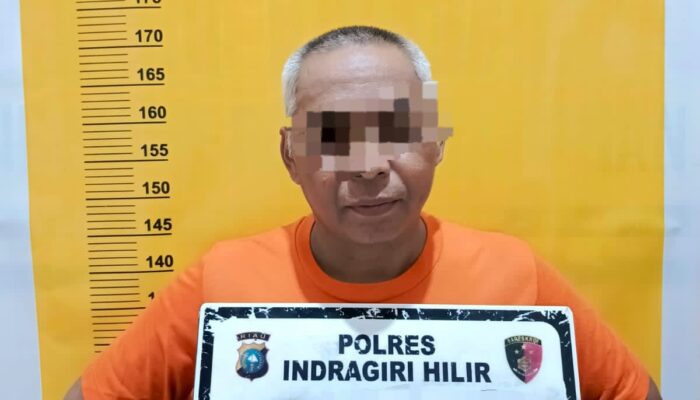 Polres Inhil Riau Tangkap Pelaku Pembakaran Lahan Gambut Seluas 6,5 Hektare di Perbatasan Tembilahan Hulu dan Enok