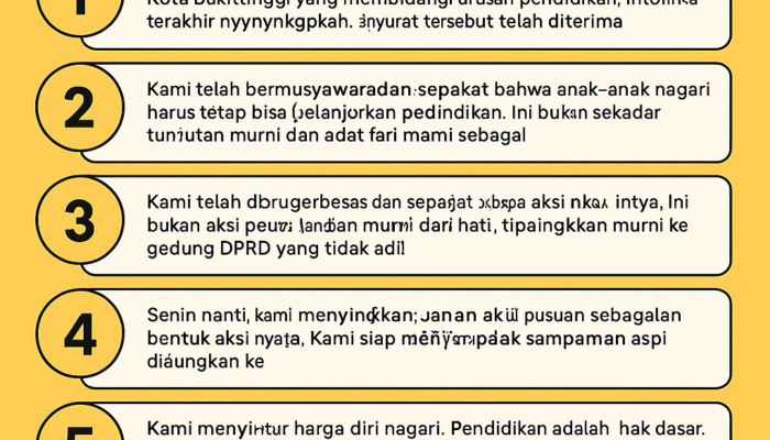 PPDB 2025! Aliansi Anak Nagari Kurai Limo Jorong Suarakan Hak Pendidikan: Kami Tidak Mau Jadi Penonton di Negeri Sendiri!