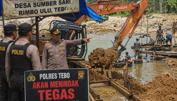 Tambang Emas Ilegal di Rimbo Ulu Semakin Merajalela, Kapolres Tebo di Minta Bertindak Tegas