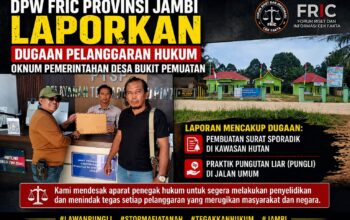 DPW FRIC Provinsi Jambi Laporkan Dugaan Pelanggaran Hukum PemerintahDesa Bukit Pemuatan ke Kejari Tebo