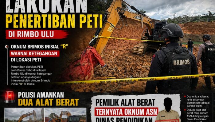 Kapolres Tebo Segera Amankan Terduga Pemilik Exapator Kegiatan Peti Ilegal di Rimbo Ulu