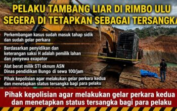 Pelaku Peti di Kecamatan Rimbo Ulu Belum di Amankan, Polres Tebo Akan Gelar perkara Kedua
