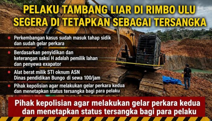 Pelaku Peti di Kecamatan Rimbo Ulu Belum di Amankan, Polres Tebo Akan Gelar perkara Kedua