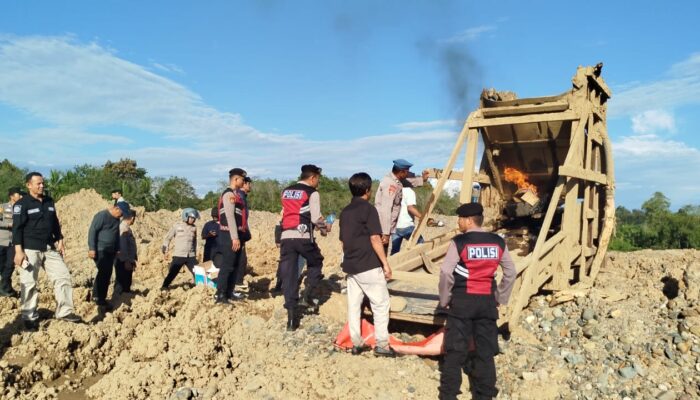 Usai Sisir Batang Kuantan dan Batang Palangki, Tim Gabungan Lanjut Tertibkan PETI di Batang Ombilin