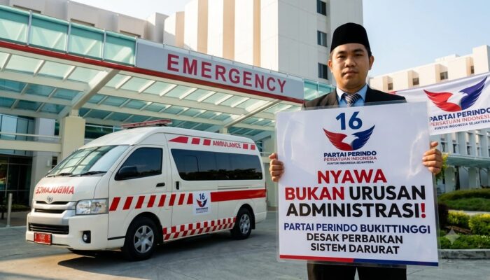 Ambulans Standby tapi Pasien Pakai Mobil Masjid, Perindo Bukittinggi Desak RSUD Rombak Sistem Darurat