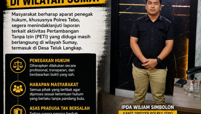 Terkesan Tidak Menghargai APH, Kapolda Jambi Atensikan Kapolres Tebo Segera Menindak Para Kordinator Peti Desa Teluk Langkap