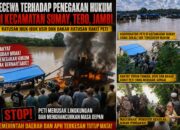 Kecewa Terhadap Kepolisian,Mak-Mak di Tebo,Usir ratusan Rakit peti dan Bakar